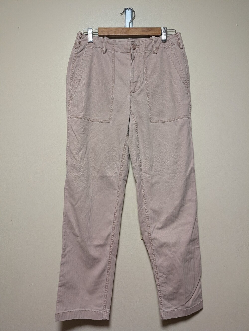 Lands’ End Size 6 Mid Rise Straight Leg Utility Pants Dusty Blush Pink